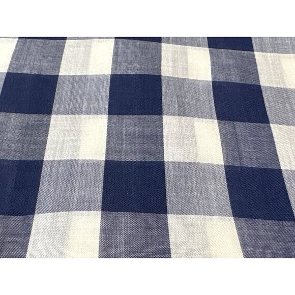 Blue & White Gingham Checkered Fabric - 1/2 yard x 58" Cotton for Sewing Crafts - Picture 3 of 5